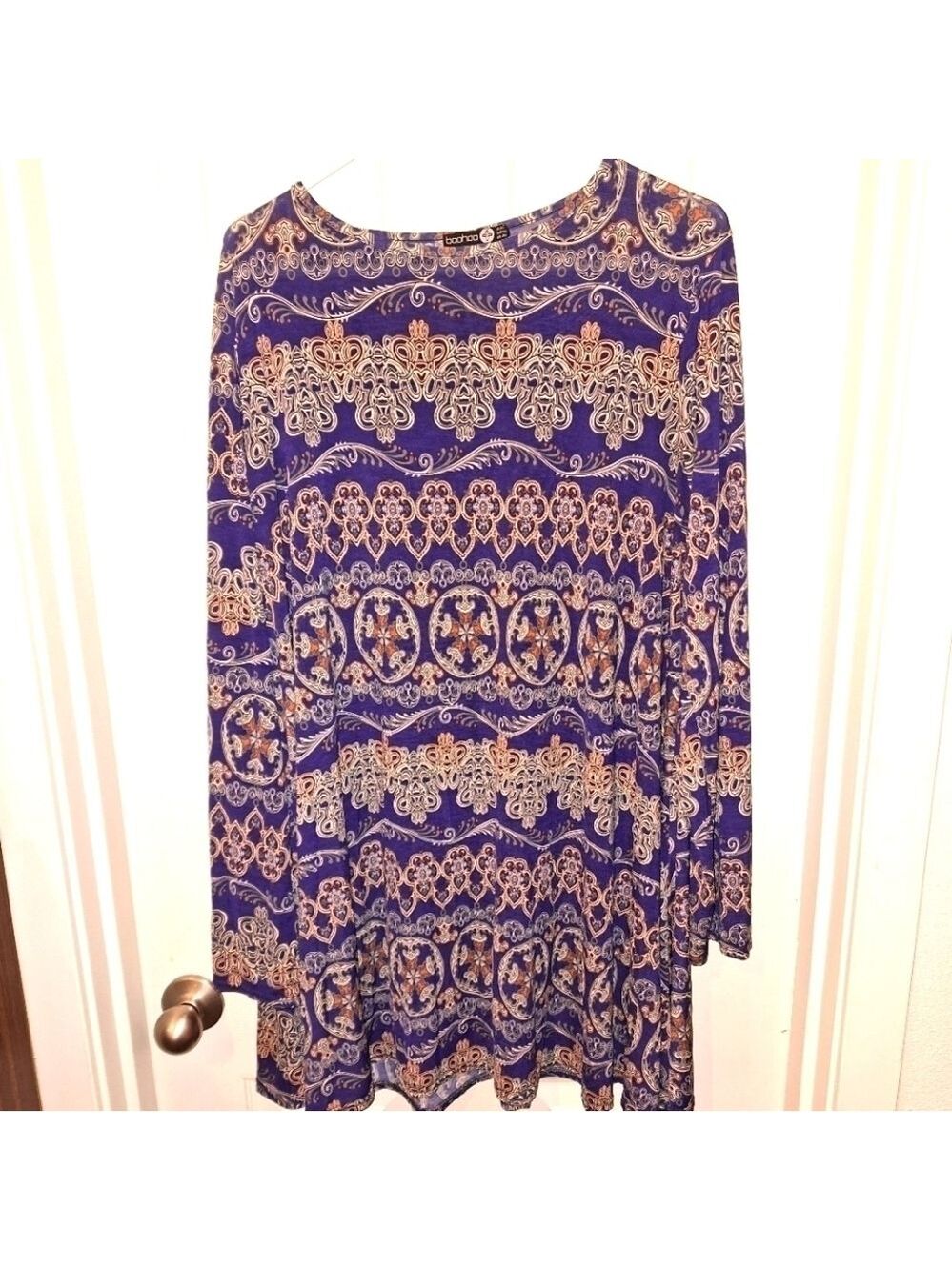 Boohoo Plus Size Long Sleeve Short Dress